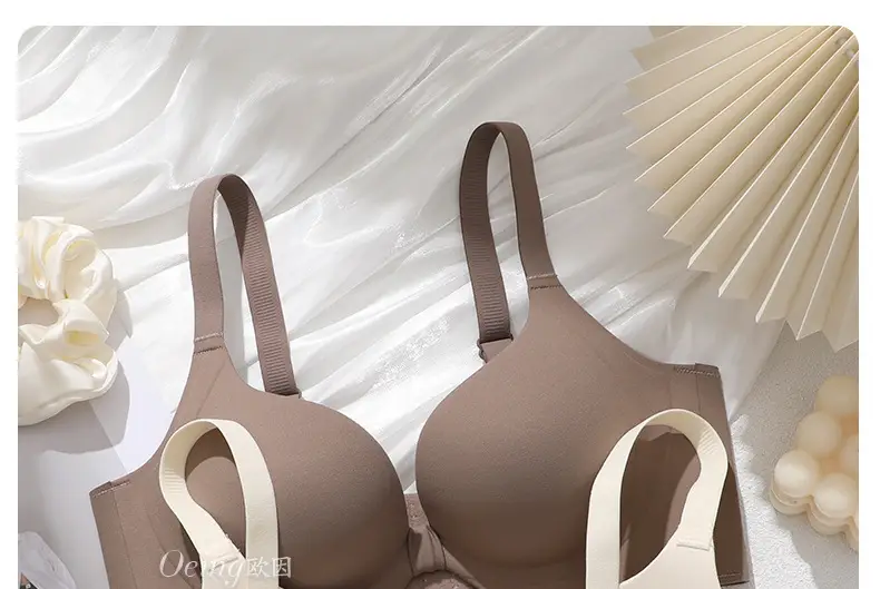 OEING Buy a Free Small Chest Gather to Show Large Upper Bracket Anti-sagging Parammary Adjustable Traceless Bra Cotton — feature 8
