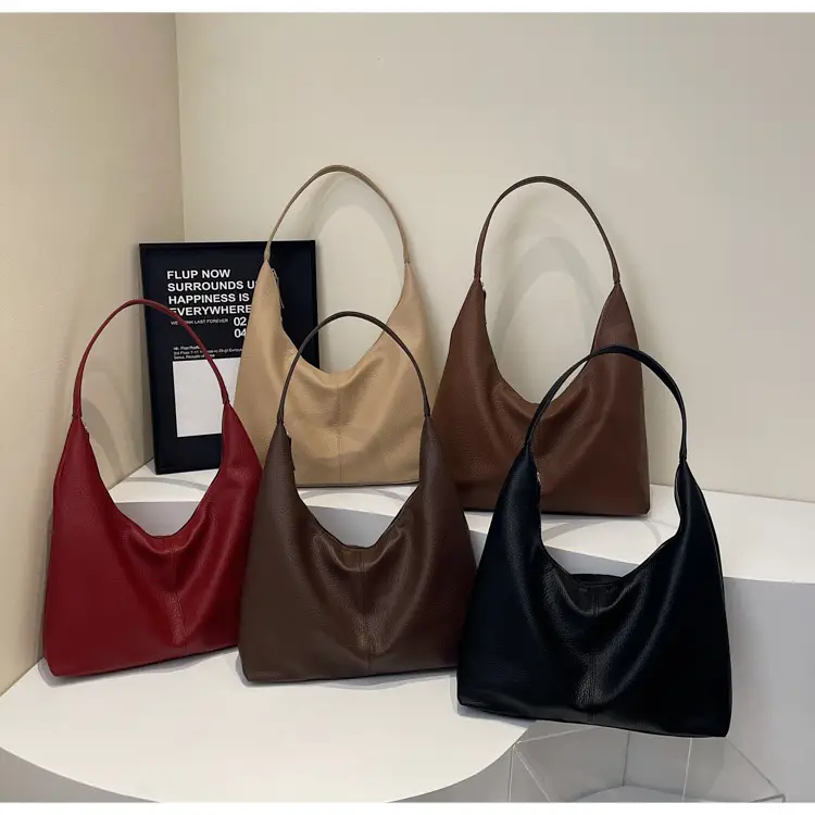 Black Leather Tote Bag for Women, Large Capacity, Casual Style — feature 23