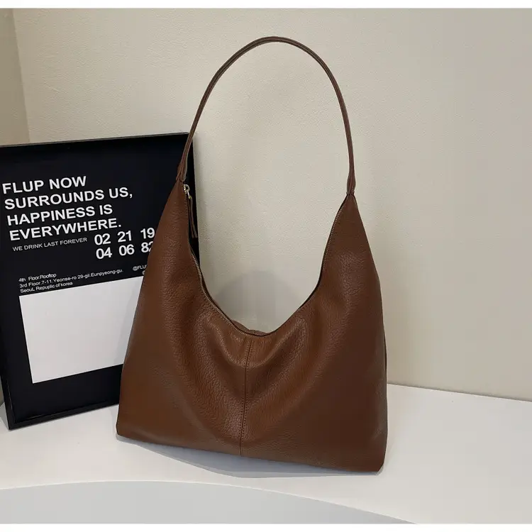 Black Leather Tote Bag for Women, Large Capacity, Casual Style — feature 28
