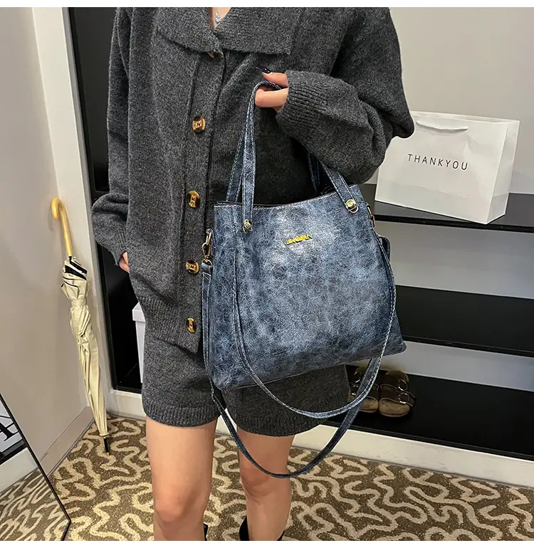Retro Brown Women's Shoulder Bag with Long Strap — feature 17