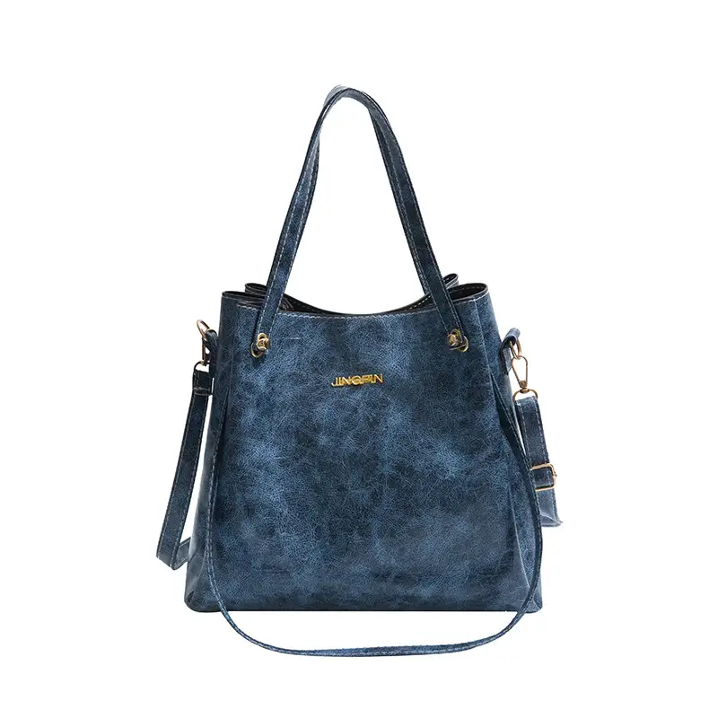 Retro Brown Women's Shoulder Bag with Long Strap