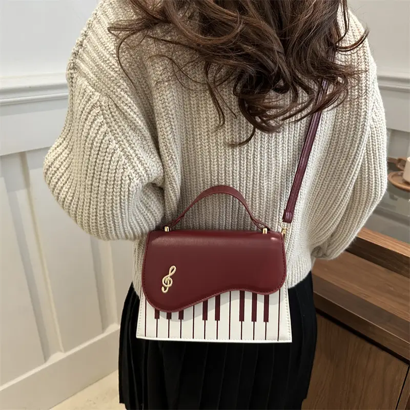 Pink Striped Shoulder Crossbody Bag for Women