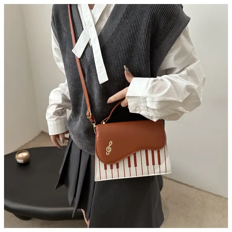 Pink Striped Shoulder Crossbody Bag for Women — feature 19