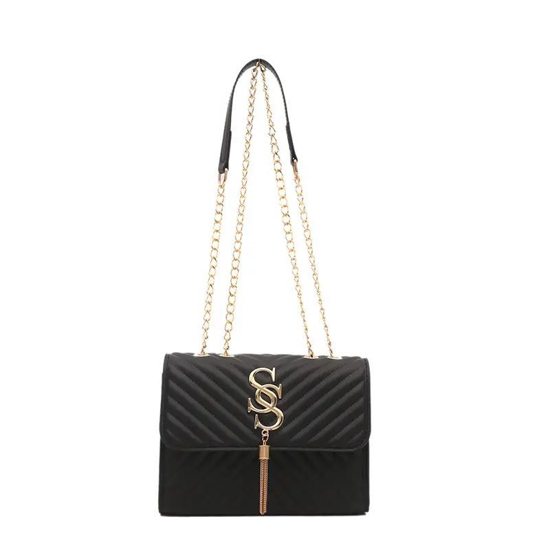 Trendy Retro Chain Crossbody Bag with Embroidery