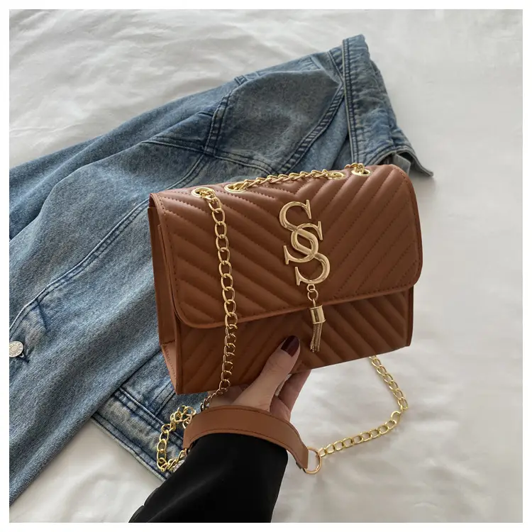 Trendy Retro Chain Crossbody Bag with Embroidery — feature 20
