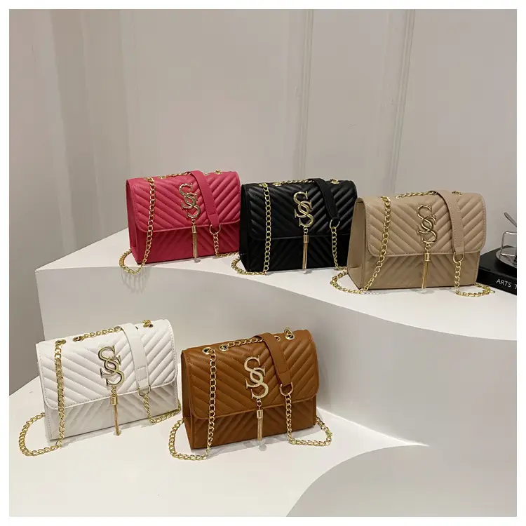 Trendy Retro Chain Crossbody Bag with Embroidery — feature 24