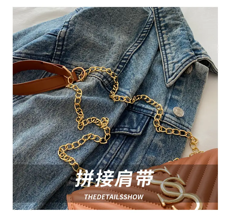 Trendy Retro Chain Crossbody Bag with Embroidery — feature 4