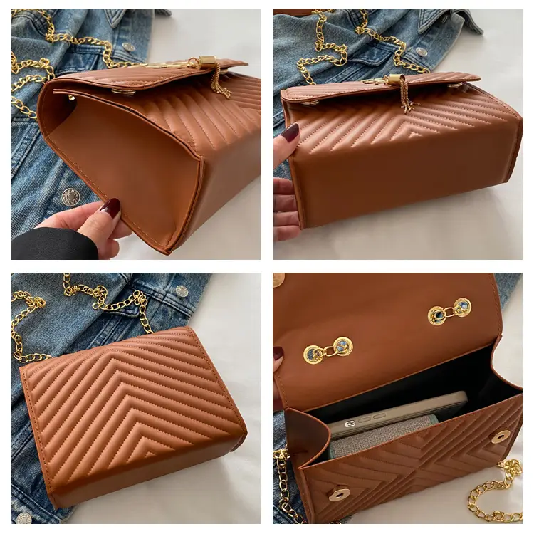 Trendy Retro Chain Crossbody Bag with Embroidery — feature 8