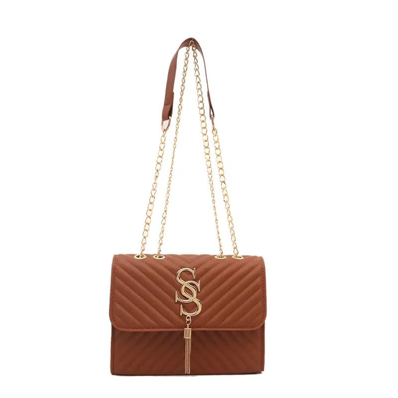 Trendy Retro Chain Crossbody Bag with Embroidery