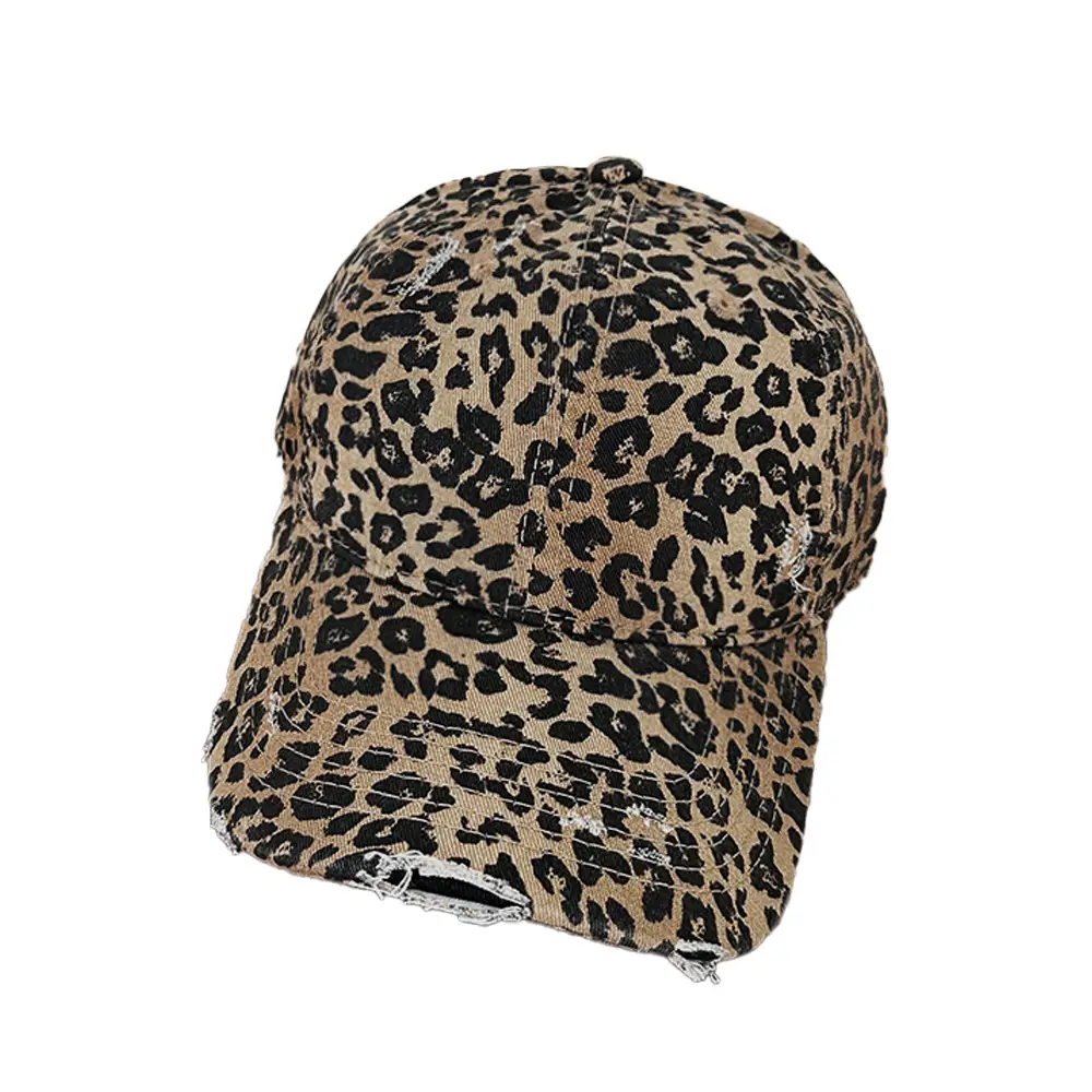 Leopard Print Women's Retro Sunshade Cap - Image 6
