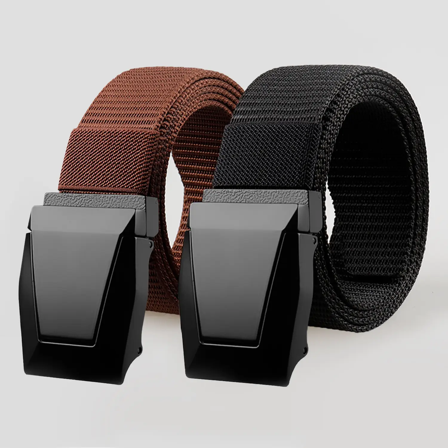 Black Cross-Border Tactical Belt Flip Buckle Nylon Braid - Image 11