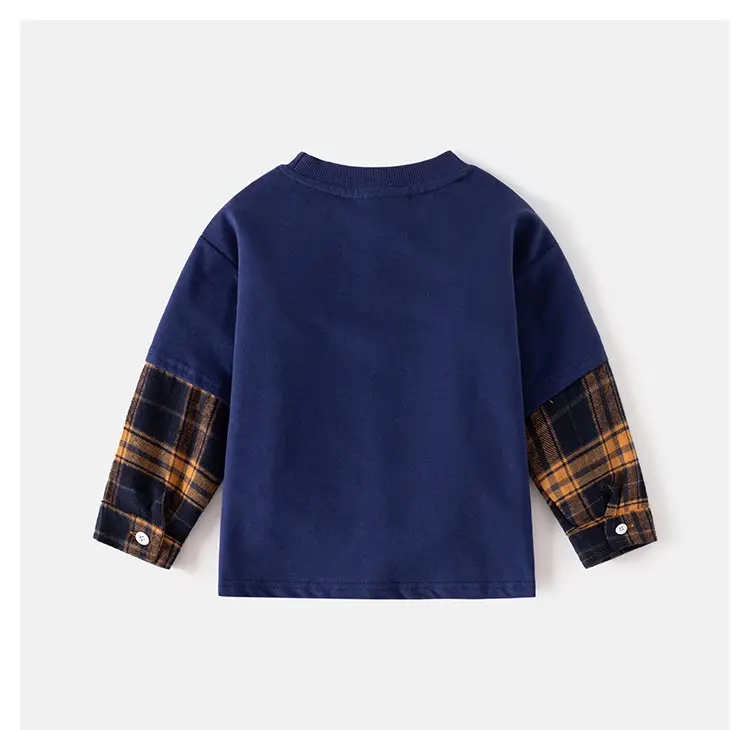 New York 86 Boys Cotton Long Sleeve T-Shirt Blue — feature 9