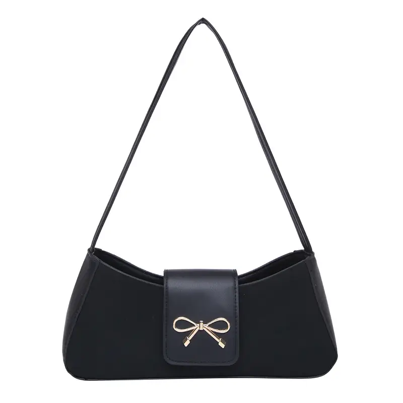 Brown Bow Embroidered Women's Shoulder Bag - Image 10