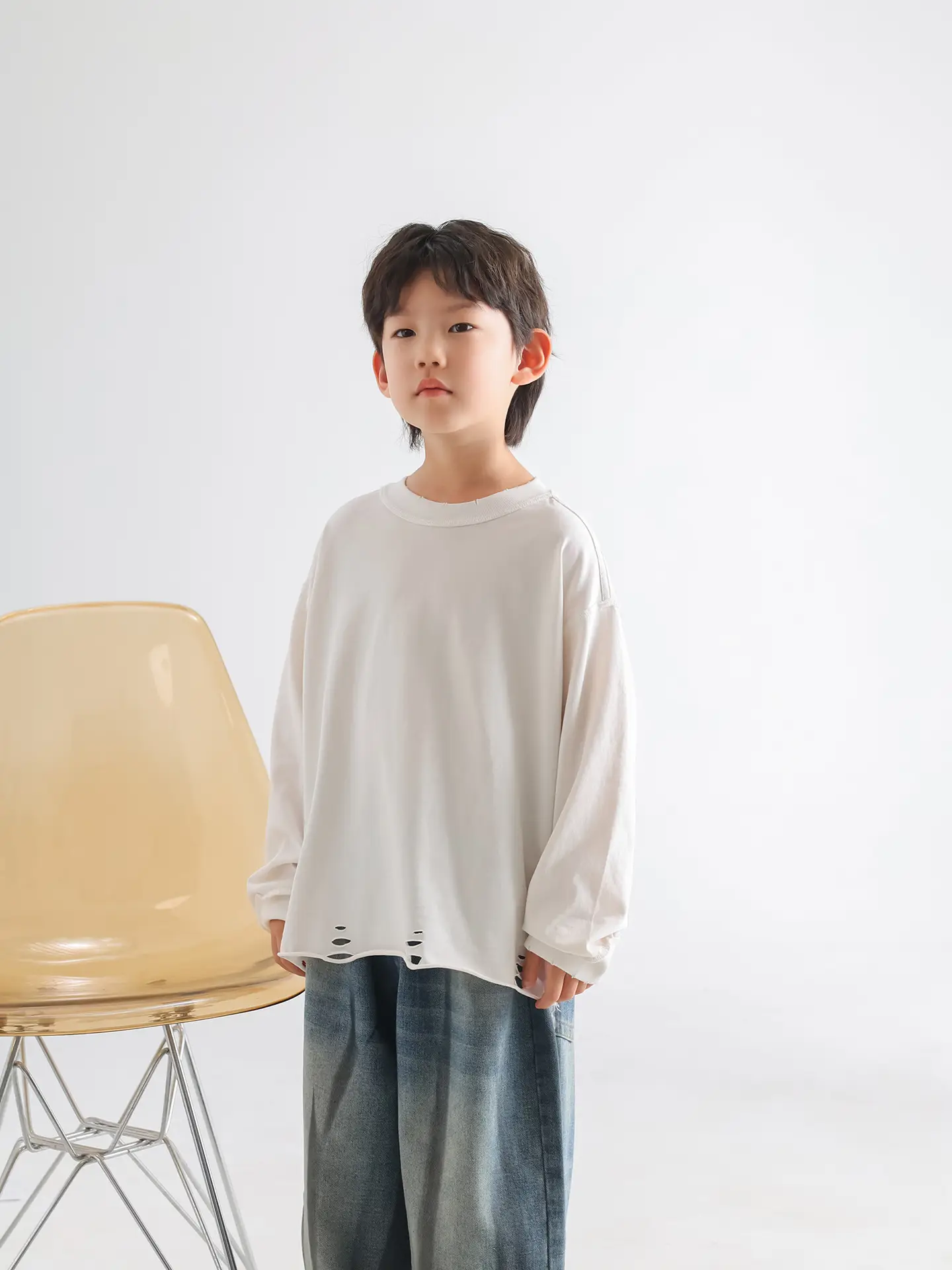 Kids Korean Style Cotton T-Shirt White 2026 — feature 14