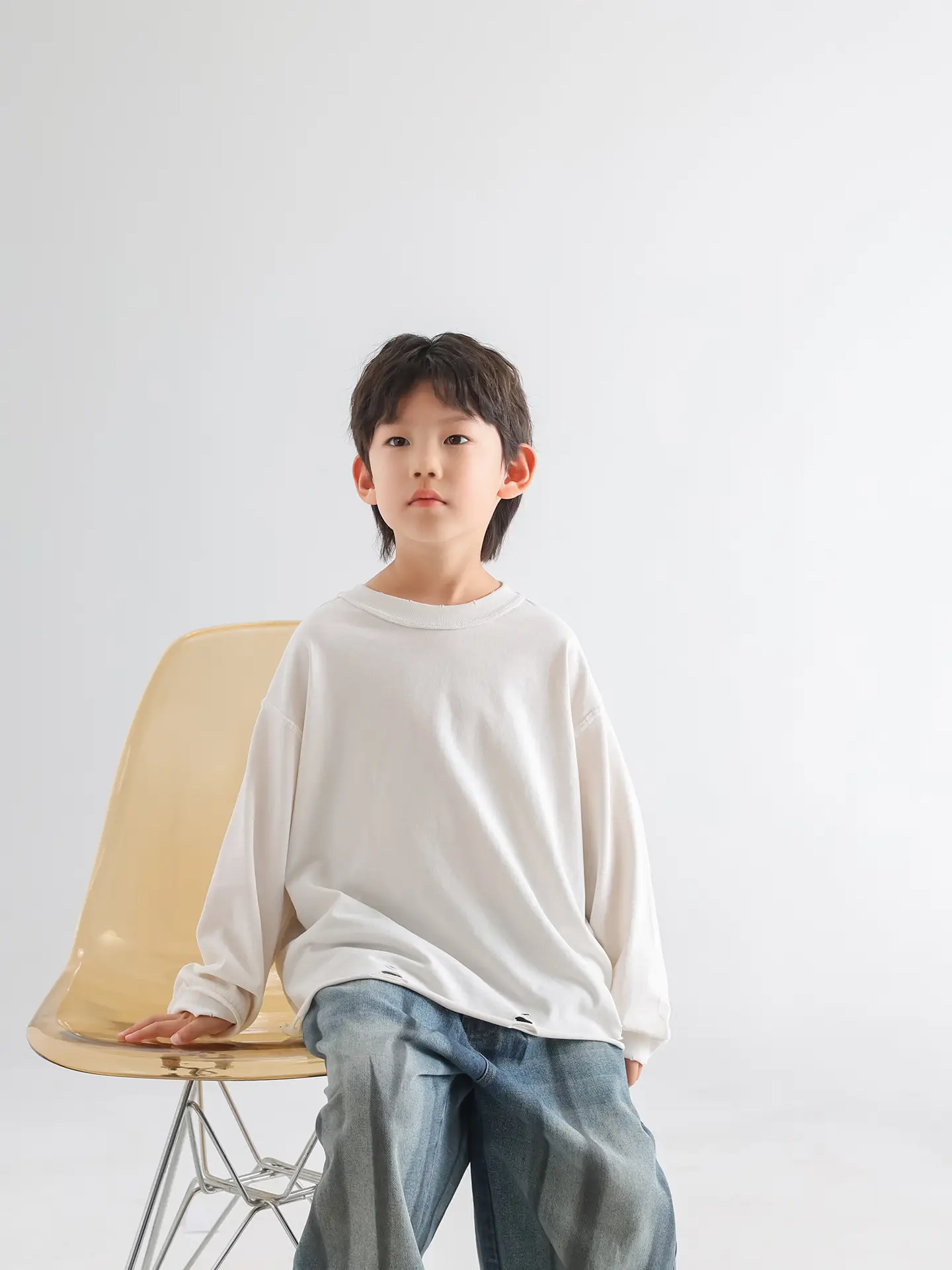 Kids Korean Style Cotton T-Shirt White 2026 — feature 25