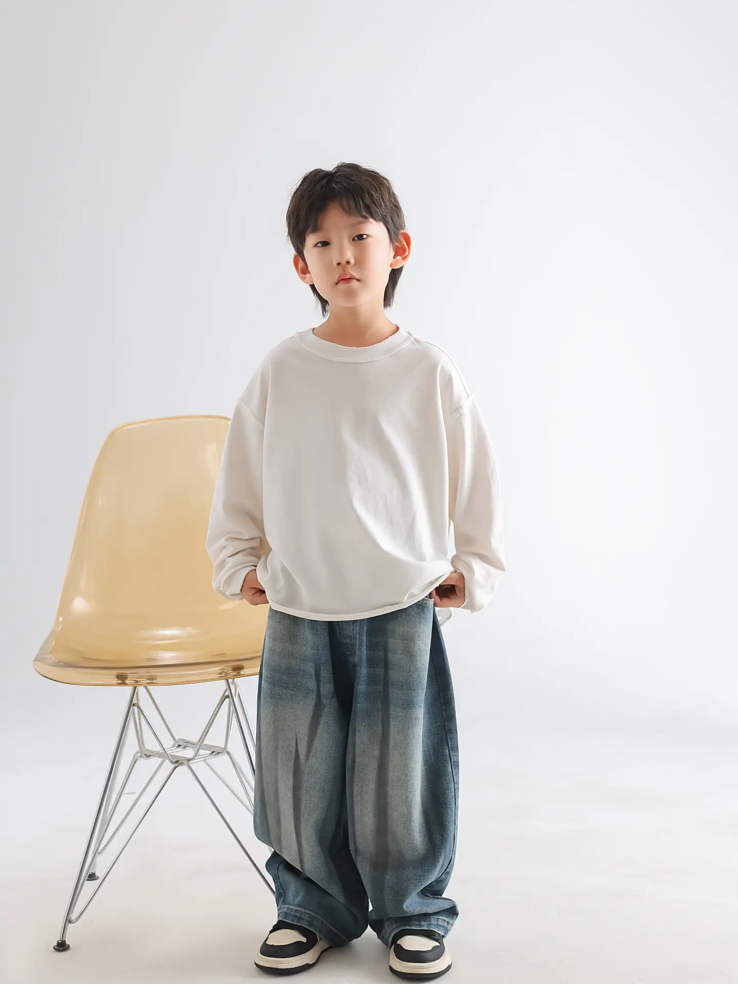 Kids Korean Style Cotton T-Shirt White 2026 — feature 5