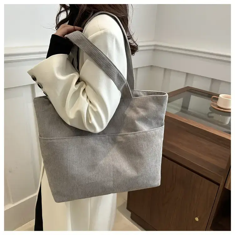Korean Style Large Capacity Corduroy Bag Women's 2024 New — feature 15