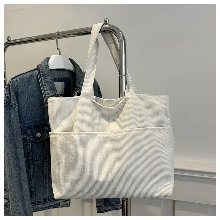 Korean Style Large Capacity Corduroy Bag Women's 2024 New — feature 24