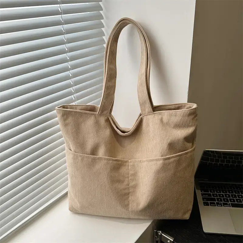 Korean Style Large Capacity Corduroy Bag Women's 2024 New - Image 2