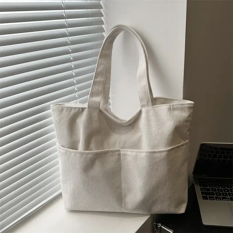 Korean Style Large Capacity Corduroy Bag Women's 2024 New - Image 3