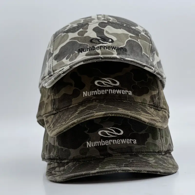 American Retro Camouflage Cap Women Wide Brim Sport Fashion