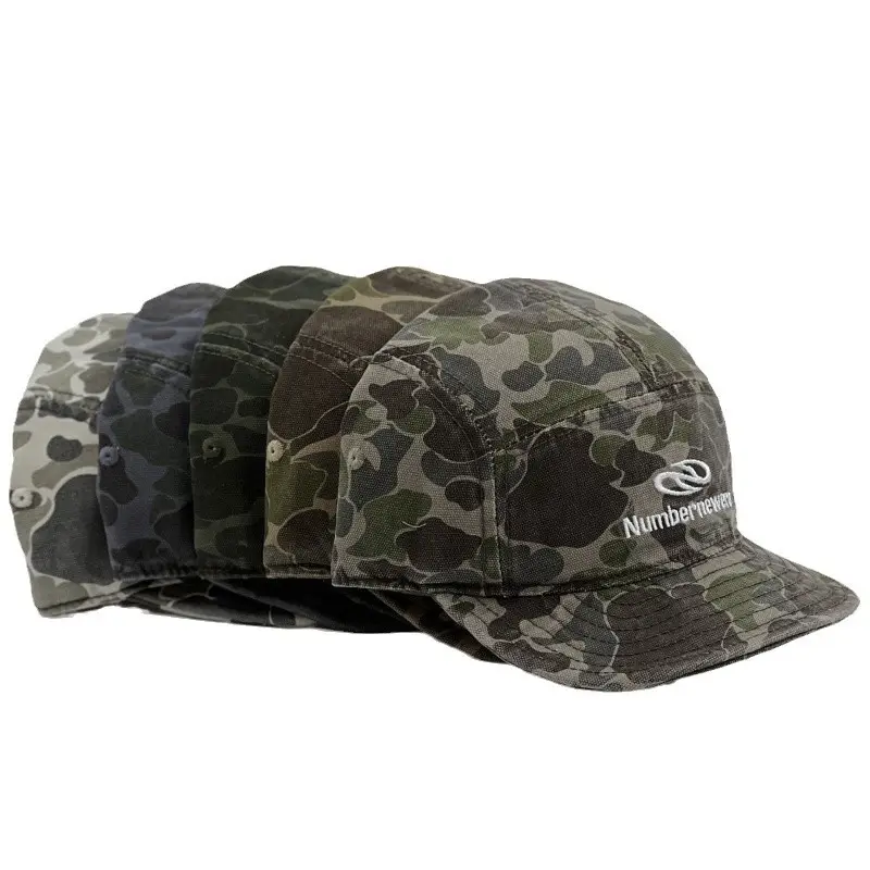 American Retro Camouflage Cap Women Wide Brim Sport Fashion