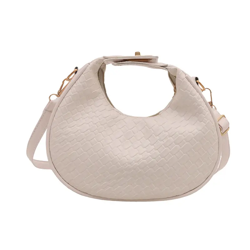Women's Woven Crocodile Shoulder Bag Brown 2025 - Image 4