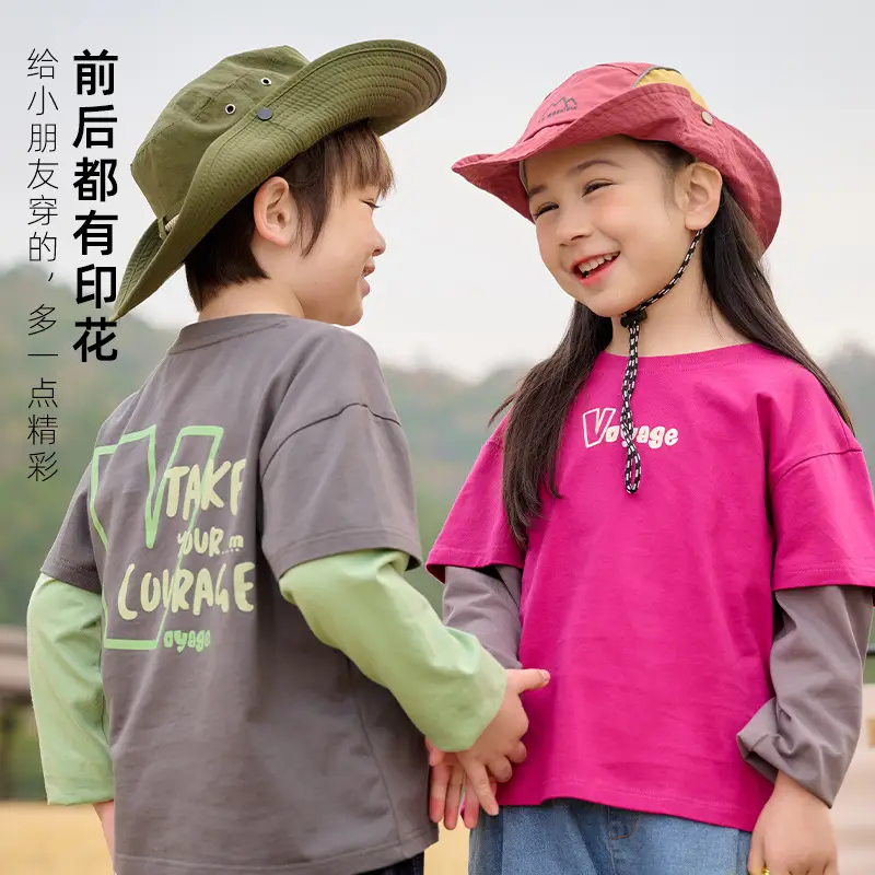 Mianhuatang Boys Long Sleeve T-Shirt Fake Two Piece Set - Image 7