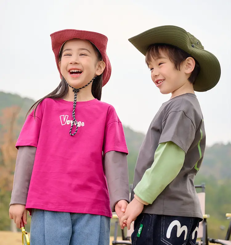 Mianhuatang Boys Long Sleeve T-Shirt Fake Two Piece Set — feature 19