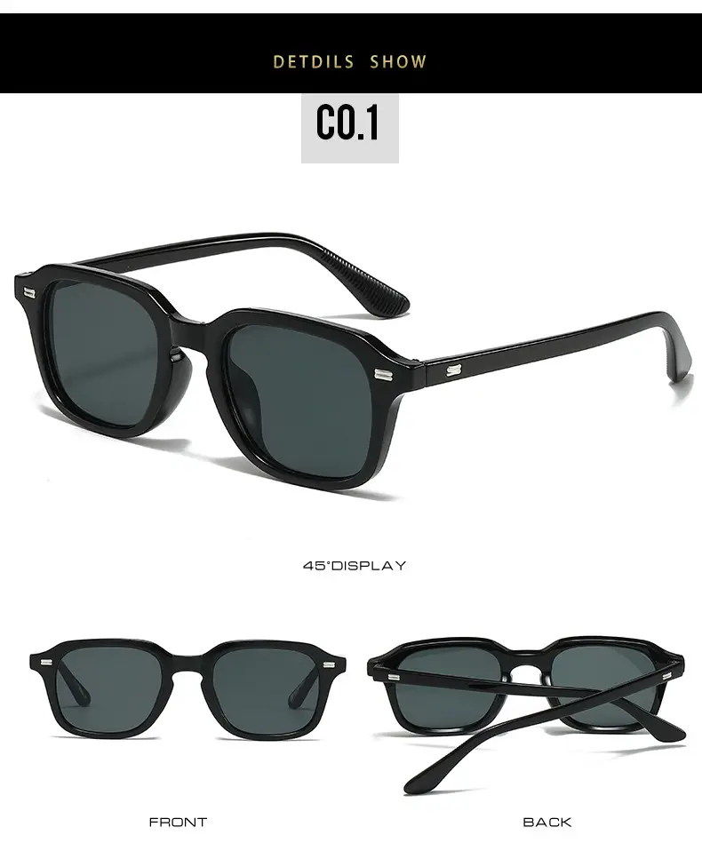 Men UV Protective Square Frame Sunglasses β feature 8