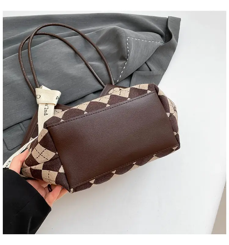 Women's Plaid Checkered Shoulder Bag Winter Commute — feature 12