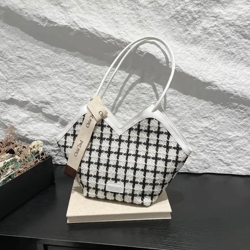 Women's Plaid Checkered Shoulder Bag Winter Commute — feature 19