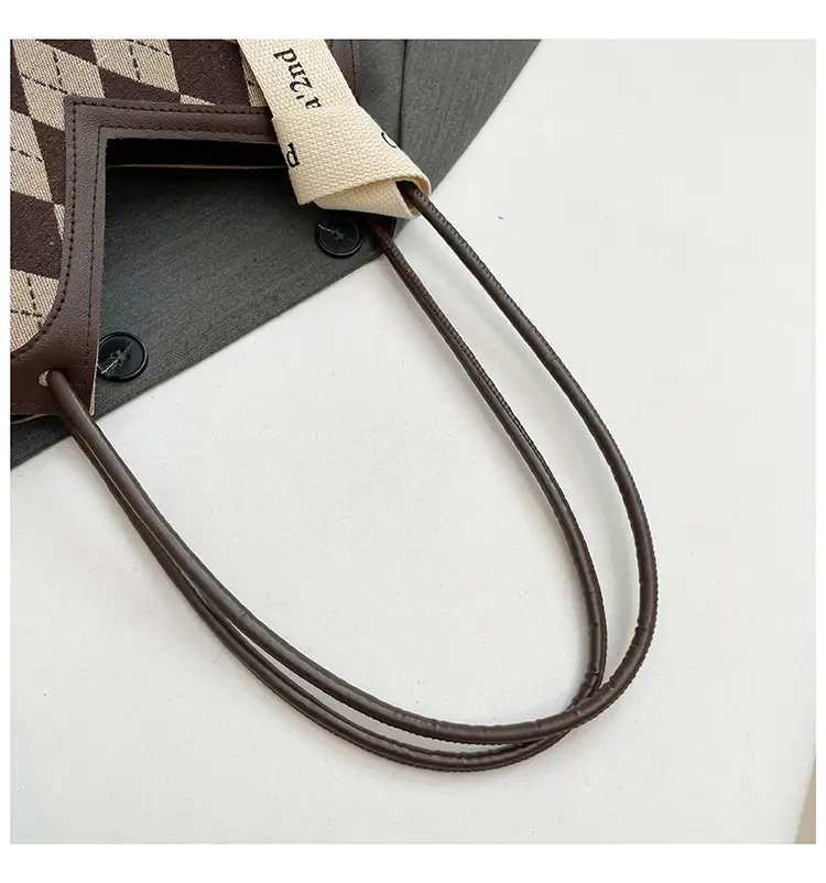 Women's Plaid Checkered Shoulder Bag Winter Commute — feature 7