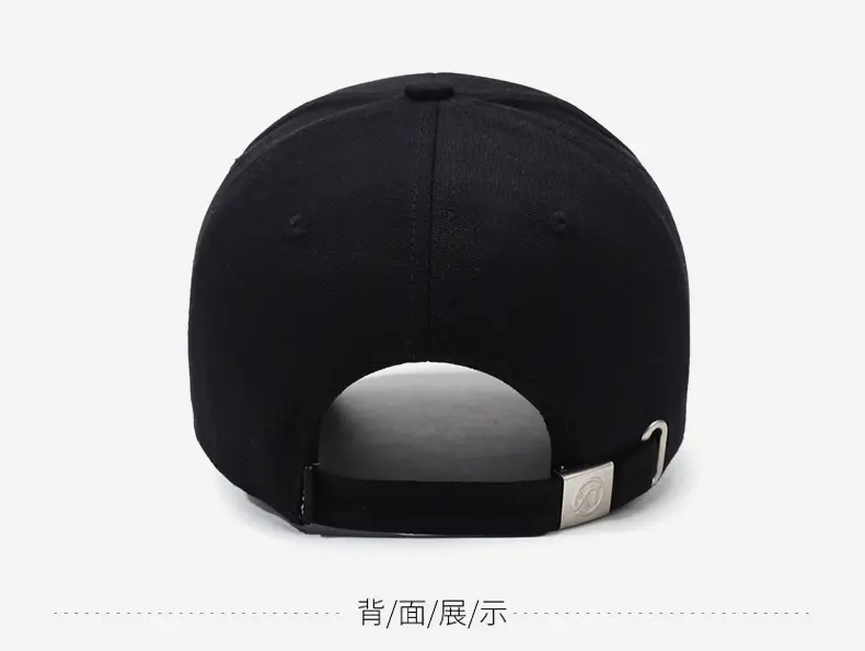 Korean Style Black Baseball Cap with Letter Embroidery — feature 11