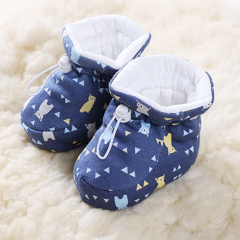 Newborn Baby Warm Winter Foot Cover Blue Star Pattern