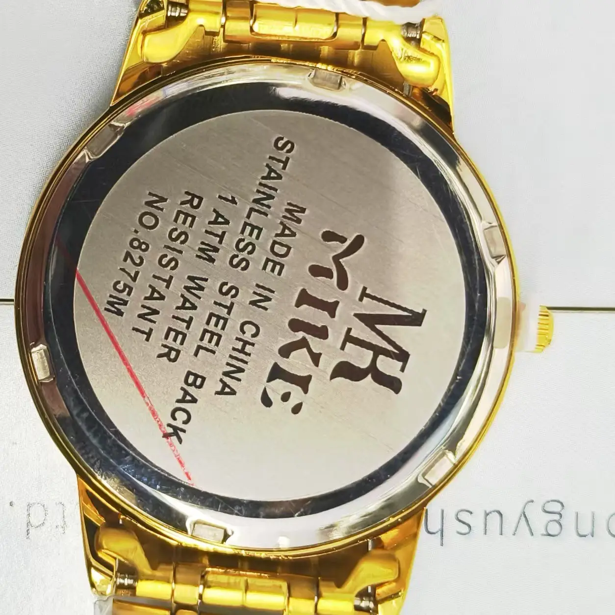 Gold Male Couple Watch with Crystal Dial — feature 2