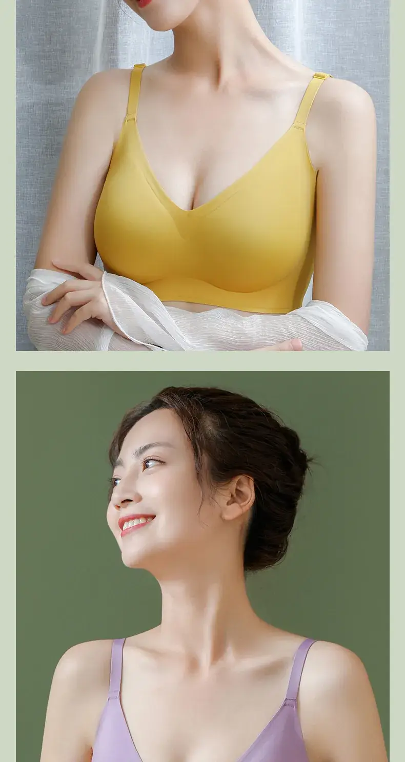 Thai Latex Traceless Thin Underwear Women's Rimless Small Chest Push-up Anti-sagging — feature 20