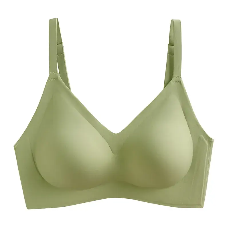 Thai Latex Traceless Thin Underwear Women's Rimless Small Chest Push-up Anti-sagging - Image 3