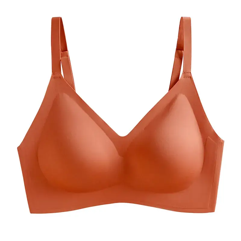 Thai Latex Traceless Thin Underwear Women's Rimless Small Chest Push-up Anti-sagging - Image 4