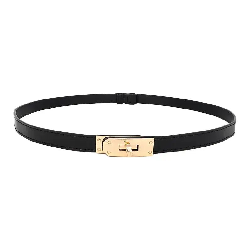 Black Belt with Gold Buckle for Women - Image 9