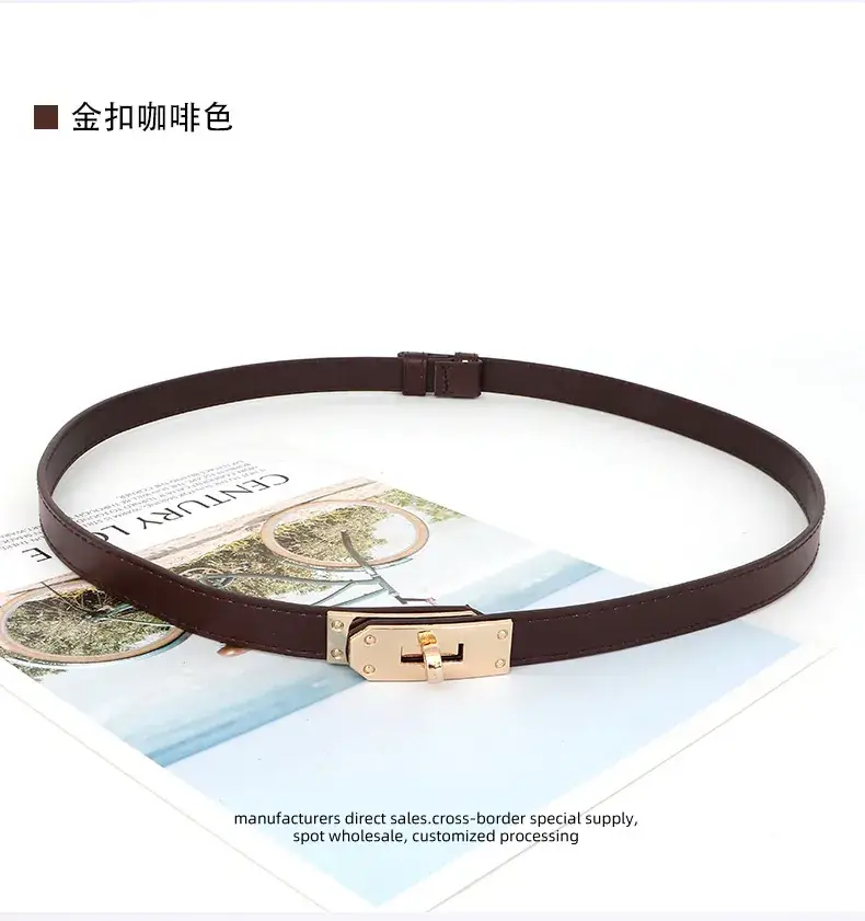 Black Belt with Gold Buckle for Women — feature 10