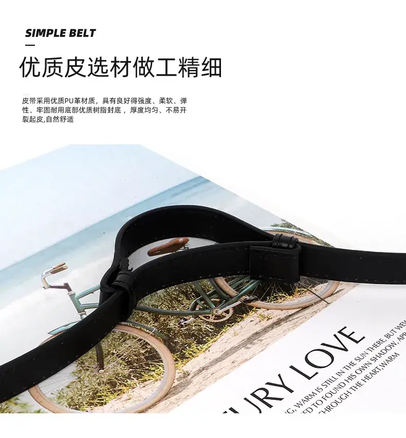 Black Belt with Gold Buckle for Women — feature 6