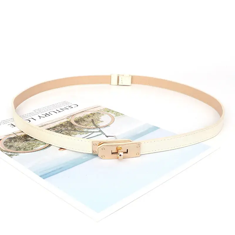 Black Belt with Gold Buckle for Women - Image 3