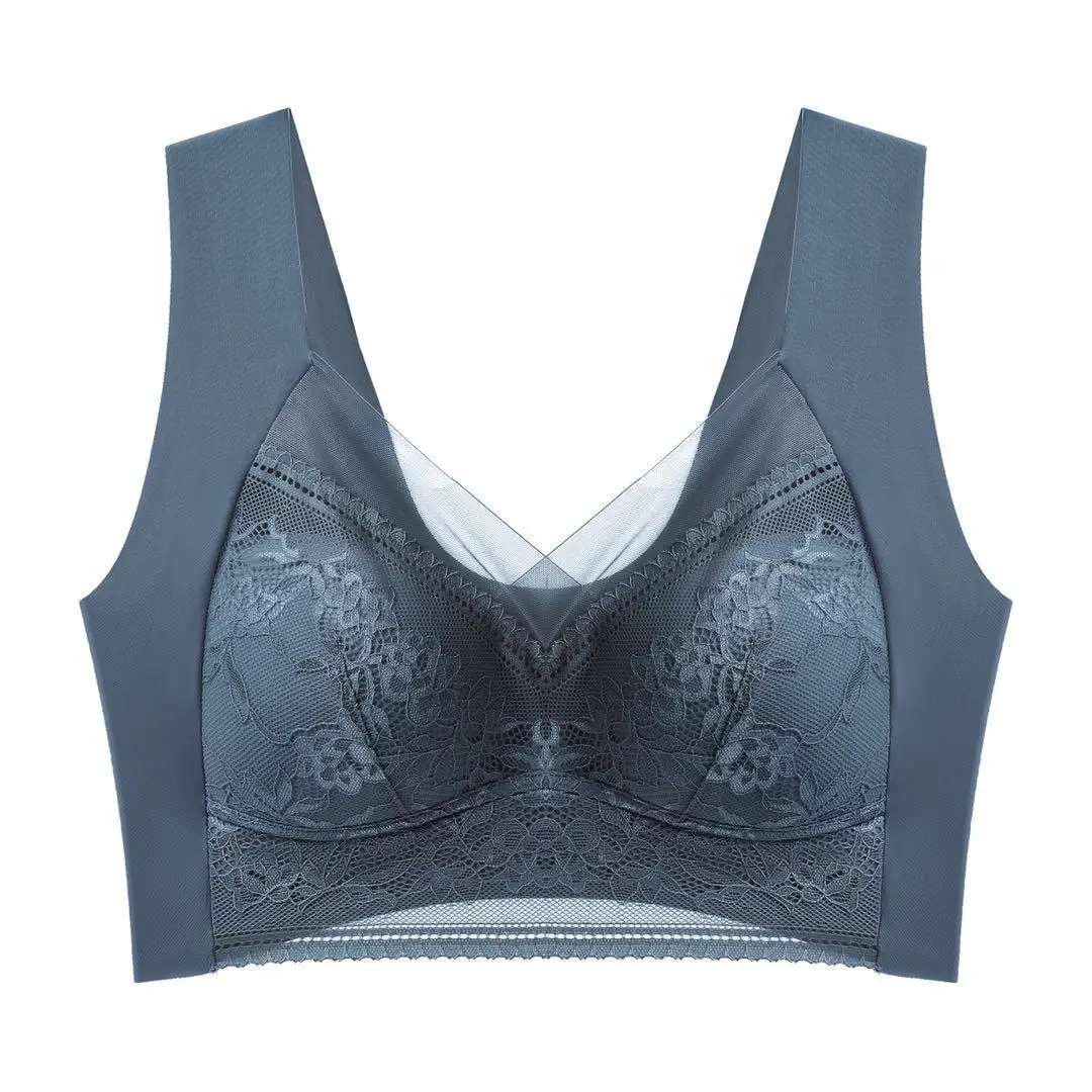 Traceless Sports Bra Women's Underwear Women's Gather-up Breathable plus size Anti-sagging Paramilis Upper Sexy Bra