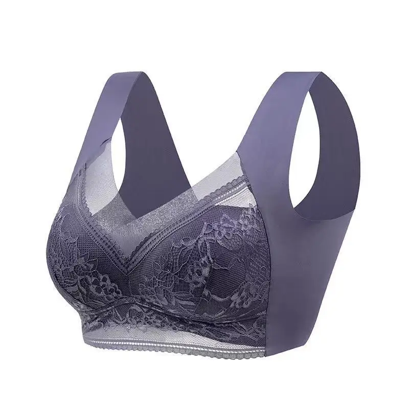 Traceless Sports Bra Women's Underwear Women's Gather-up Breathable plus size Anti-sagging Paramilis Upper Sexy Bra