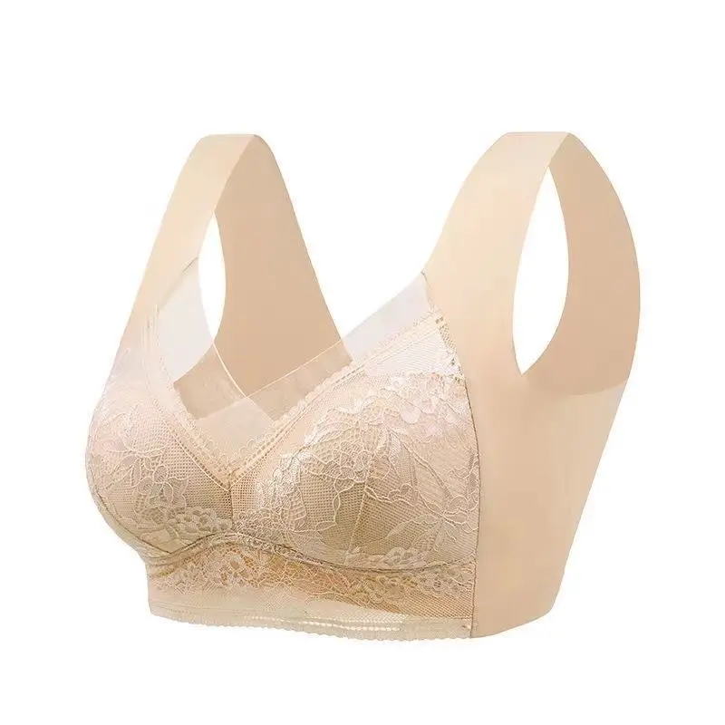 Traceless Sports Bra Women's Underwear Women's Gather-up Breathable plus size Anti-sagging Paramilis Upper Sexy Bra