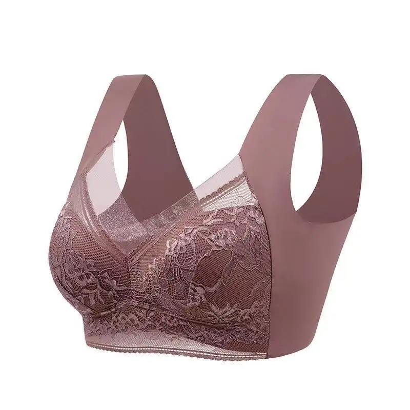 Traceless Sports Bra Women's Underwear Women's Gather-up Breathable plus size Anti-sagging Paramilis Upper Sexy Bra
