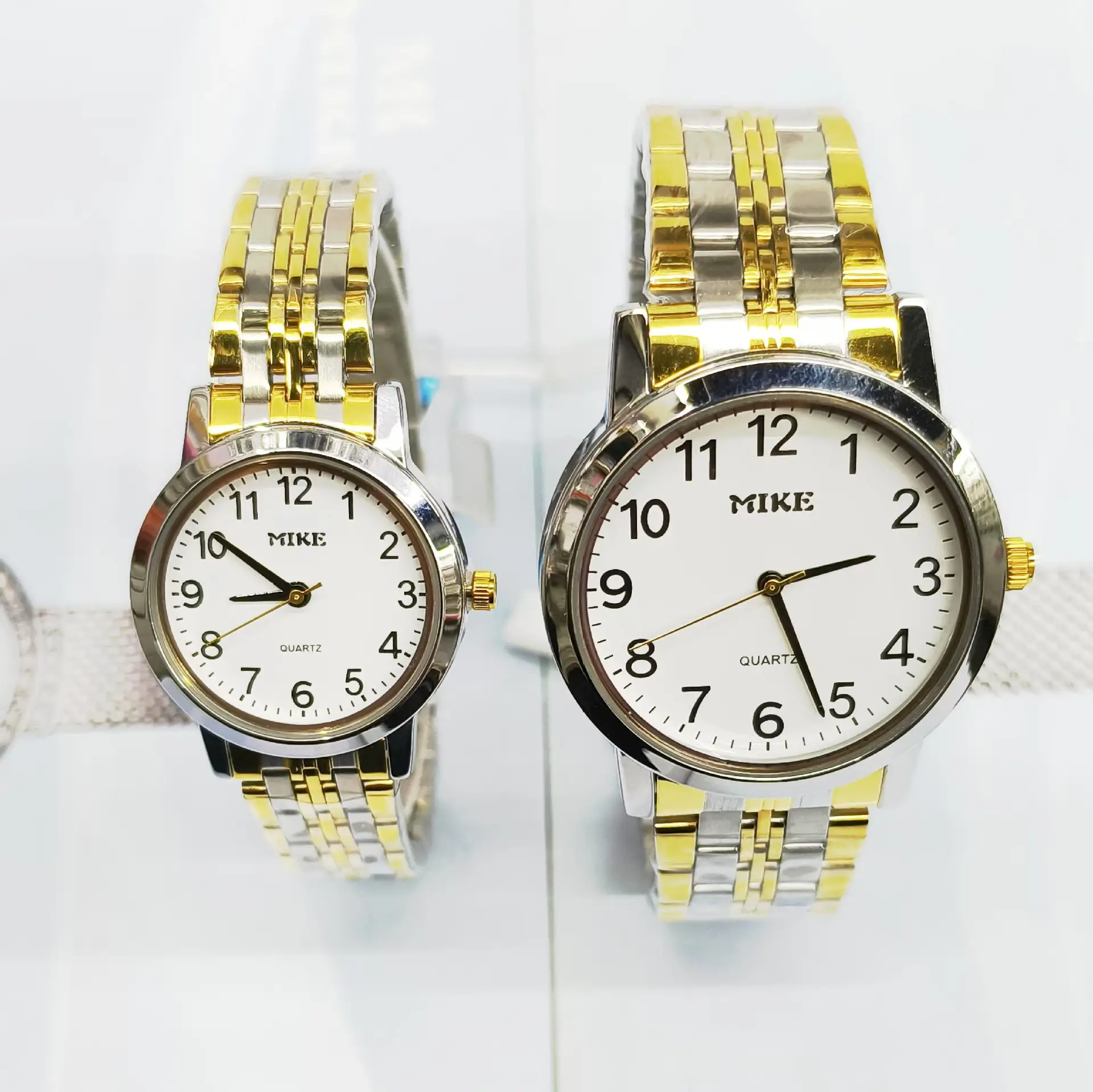Stainless Steel Couple Watches Gold Silver Dial Waterproof Business Casual Fashion - Image 3
