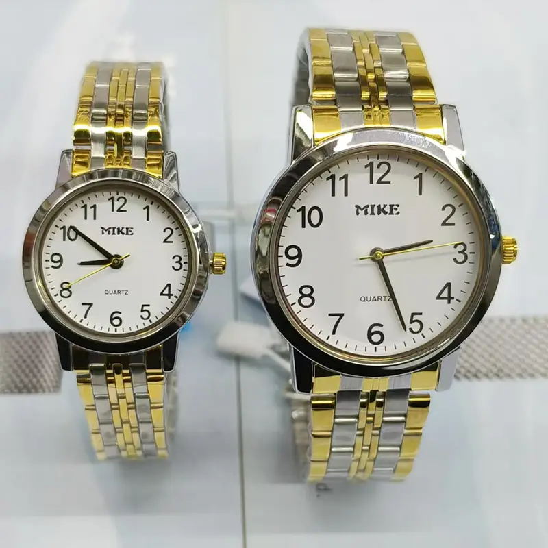 Stainless Steel Couple Watches Gold Silver Dial Waterproof Business Casual Fashion - Image 4