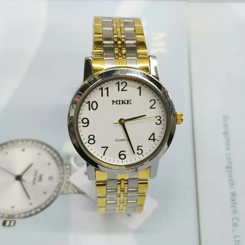 Stainless Steel Couple Watches Gold Silver Dial Waterproof Business Casual Fashion - Image 6